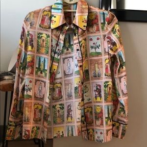 Printed Alice and Olivia button down